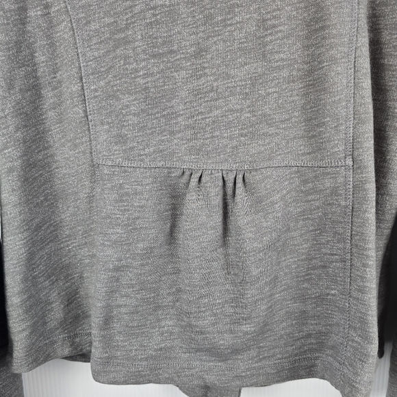 Eddie Bauer Womens Gray 3 Snap Cowl Neck Jersey Sweatshirt Wrap Jacket Size L - Picture 9 of 12